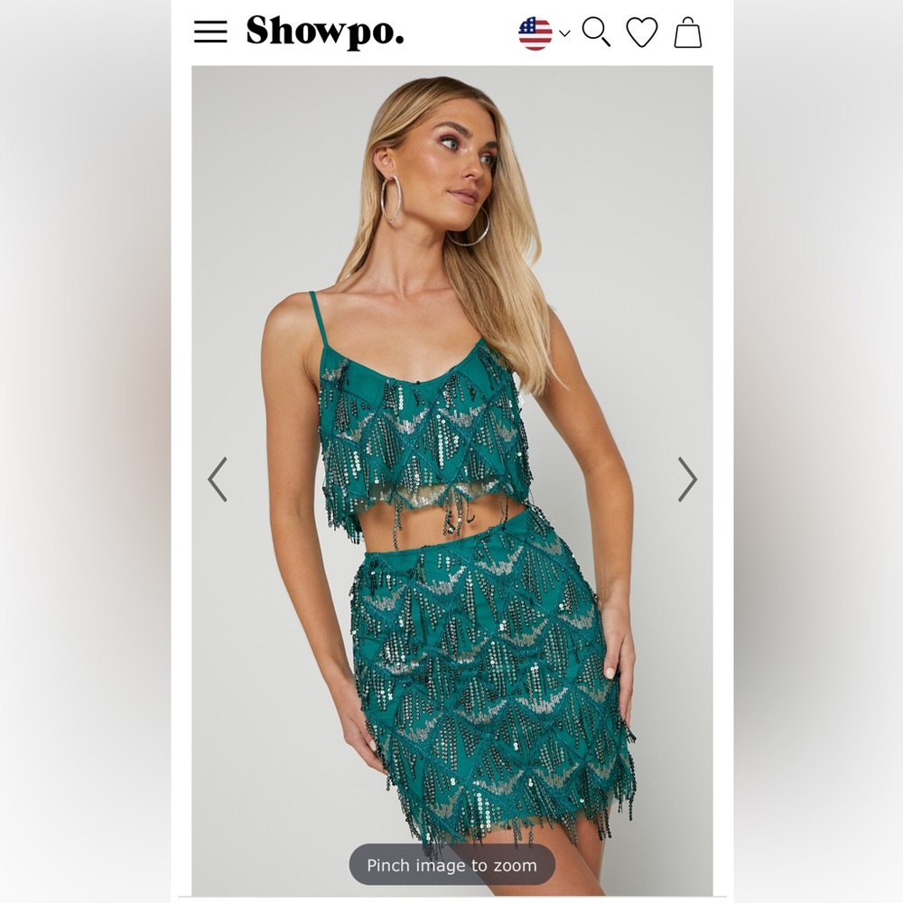 Showpo Khrizza Crop Top in Emerald - Size 2 (XS) - Perfect for Eras Tour - NWT